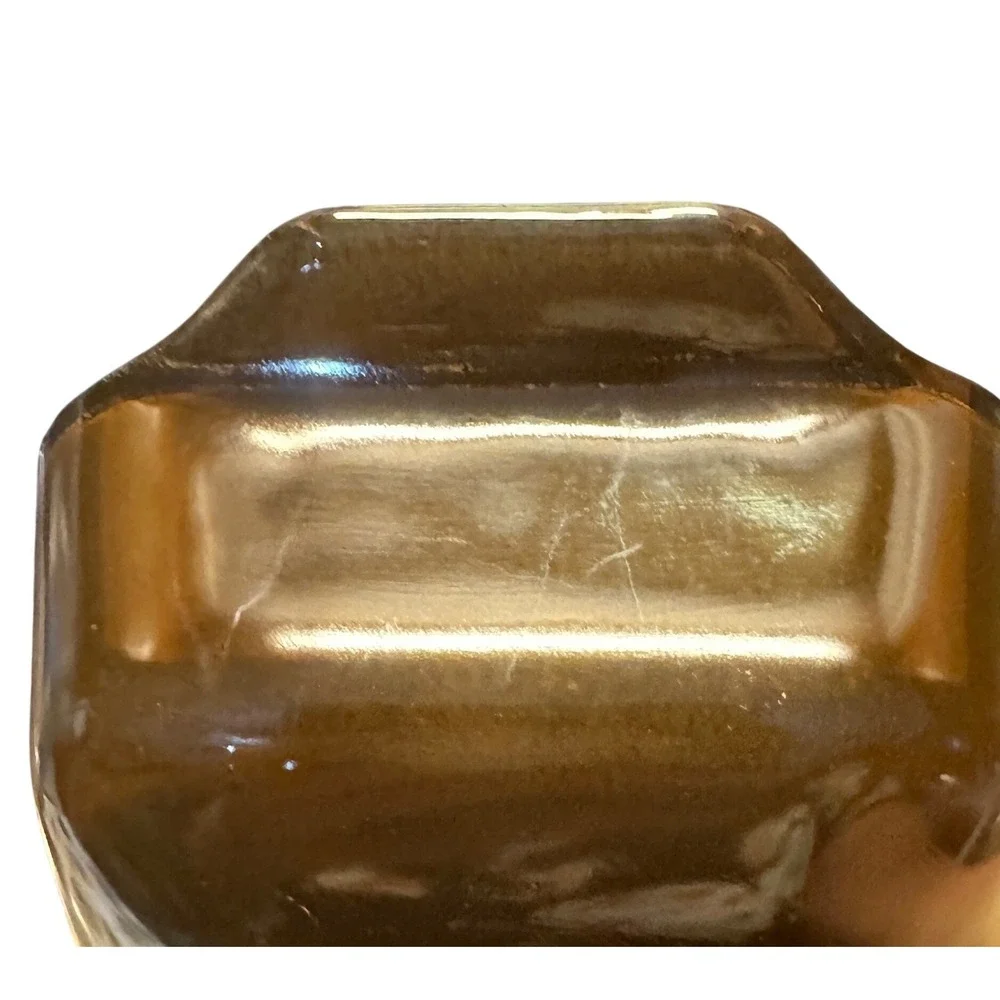 Pyrex Loaf Pan 1.5 Qt‎ Brown Autumn Harvest Wheat Vtg Bakeware 442 small imperf